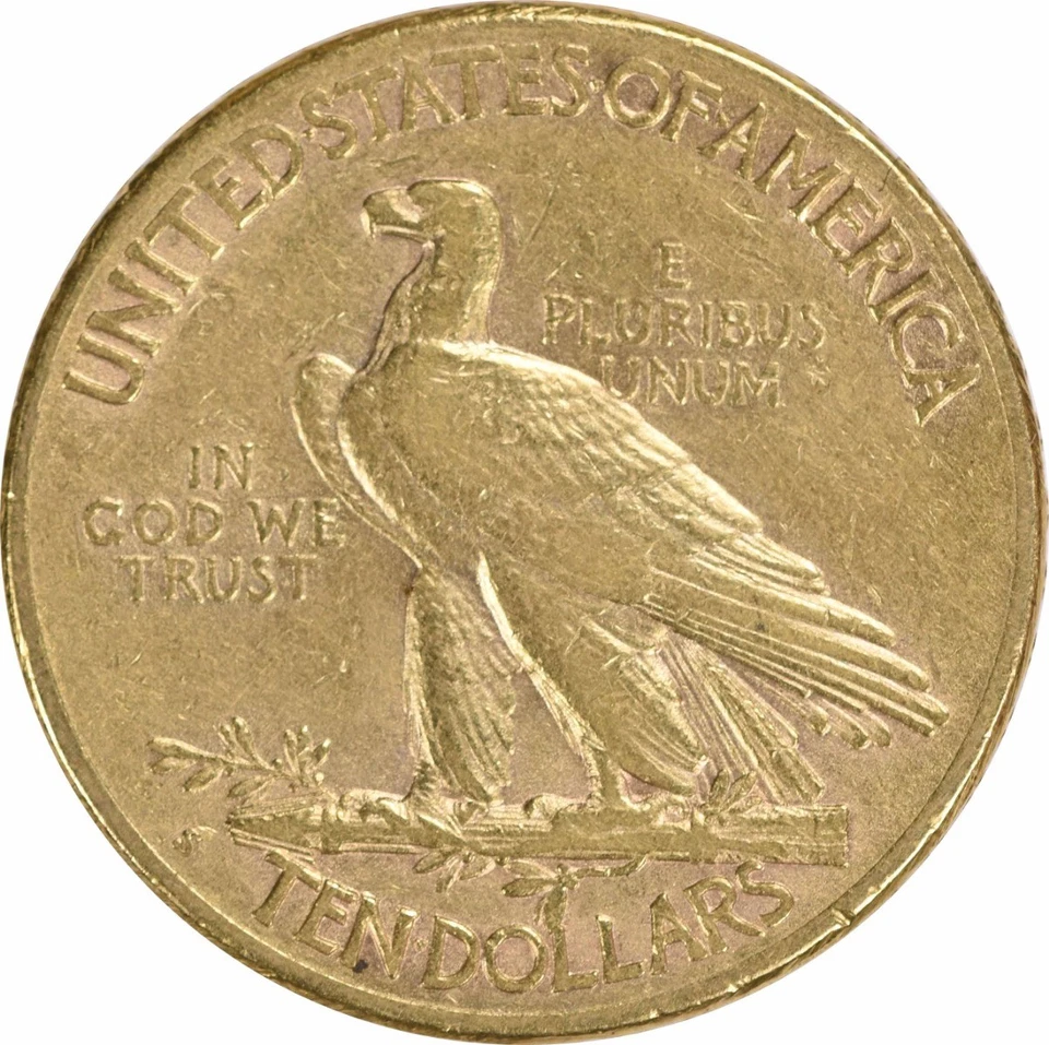 1909-S $10 Gold Indian EF Uncertified #1146 - Image 2 of 2