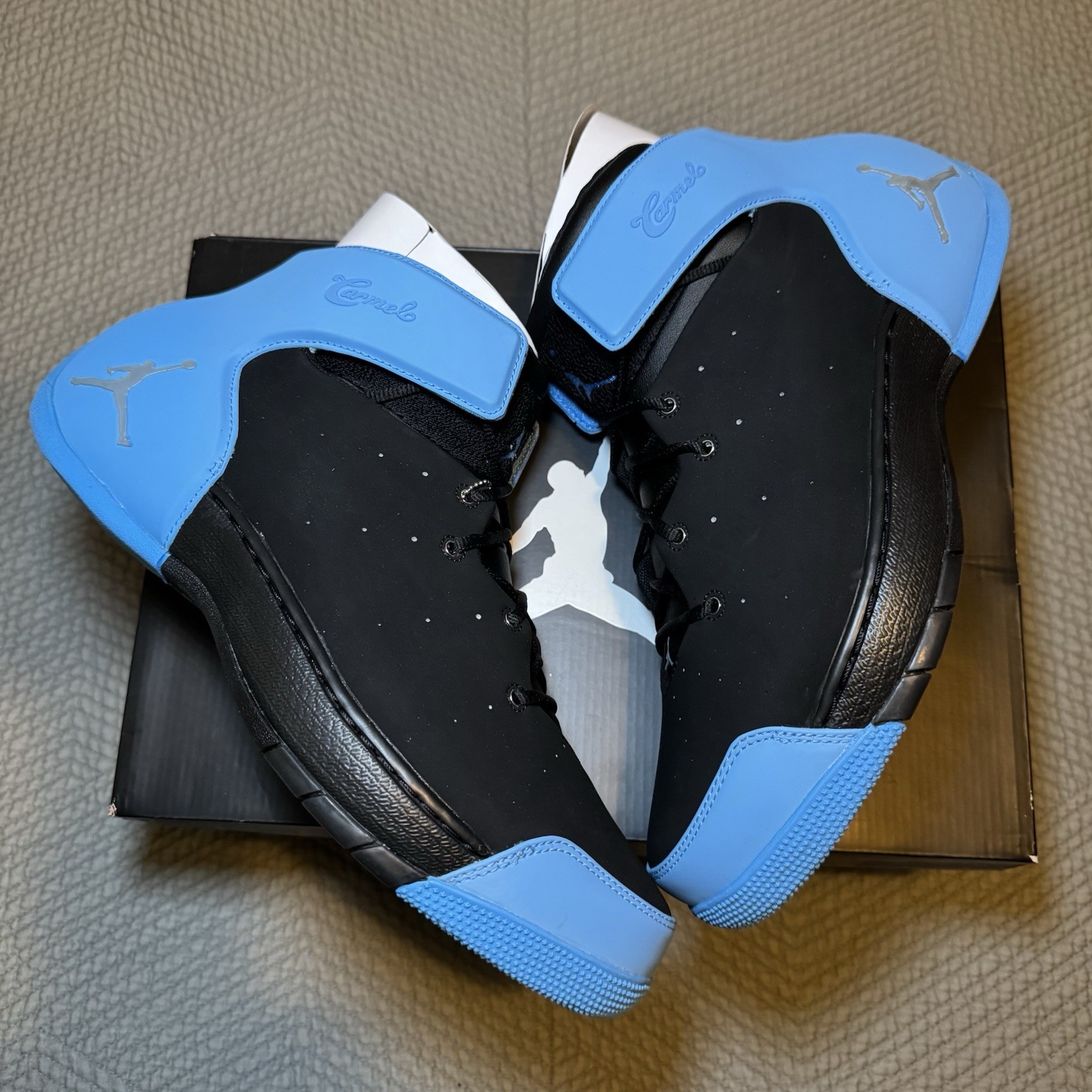 Size 11 Air Jordan MELO 1.5 Black Blue Basketball Shoe 2013 Nike 631310-007