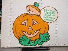 Baskin Robbins ice cream cone coupon 1980s store sign HALLOWEEN pumpkin goblin