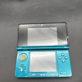 Nintendo 3DS Handheld System - Aqua Blue Tested Working With Charger No Stylist 