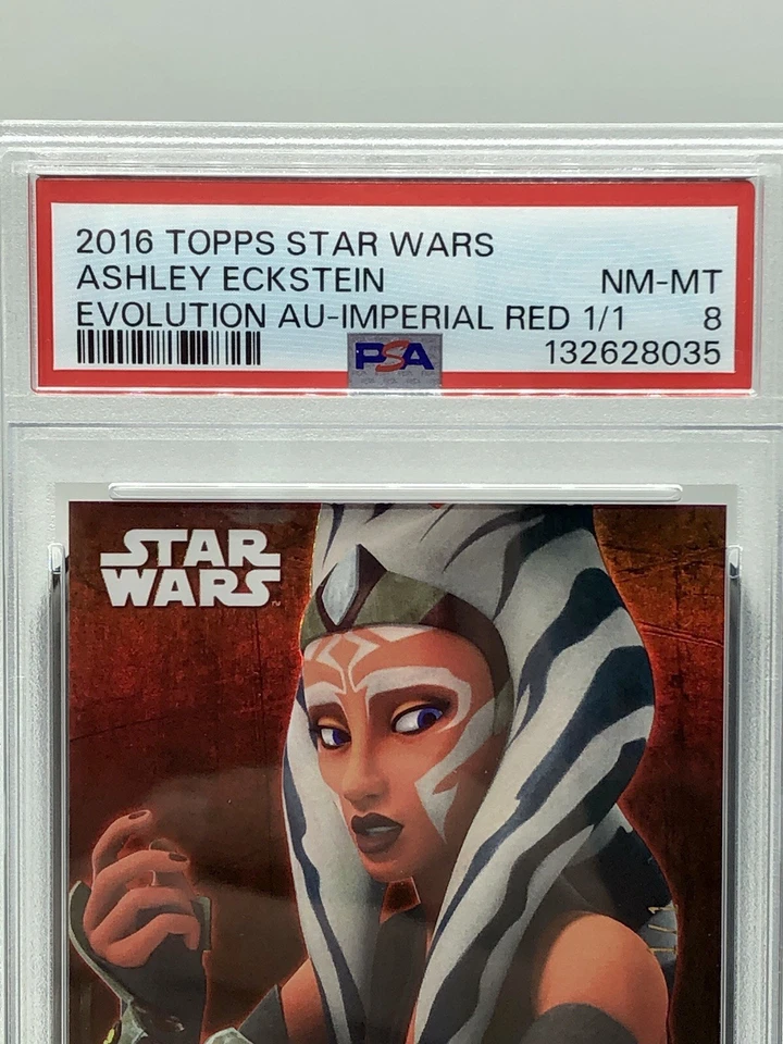2016 Topps Star Wars: Evolution 1/1 Auto PSA 8 Ashley Eckstein as Ahsoka Tano - Image 4 of 4