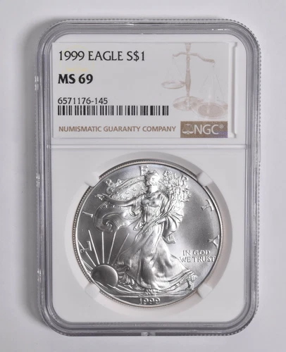MS69 1999 American Silver Eagle NGC Brown Label *2285
