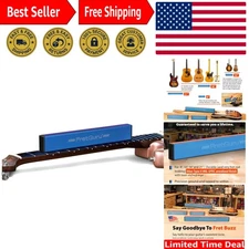 Professional 250mm Guitar Fret Leveling File with Sandpaper & Safety Caps