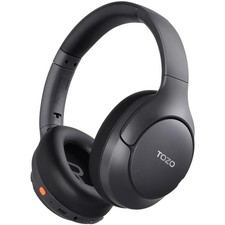 TOZO HT3 Hybrid Noise Cancelling Headphones, 90H Playtime M, Titanium Black