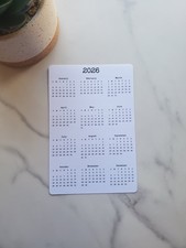 Year At A Glance Calendar Stickers for Planners 4" x 6" - 2026 or 2027