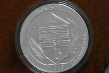 2015 P 5 oz Silver ATB Homestead National Monument of America (w/Box & COA)