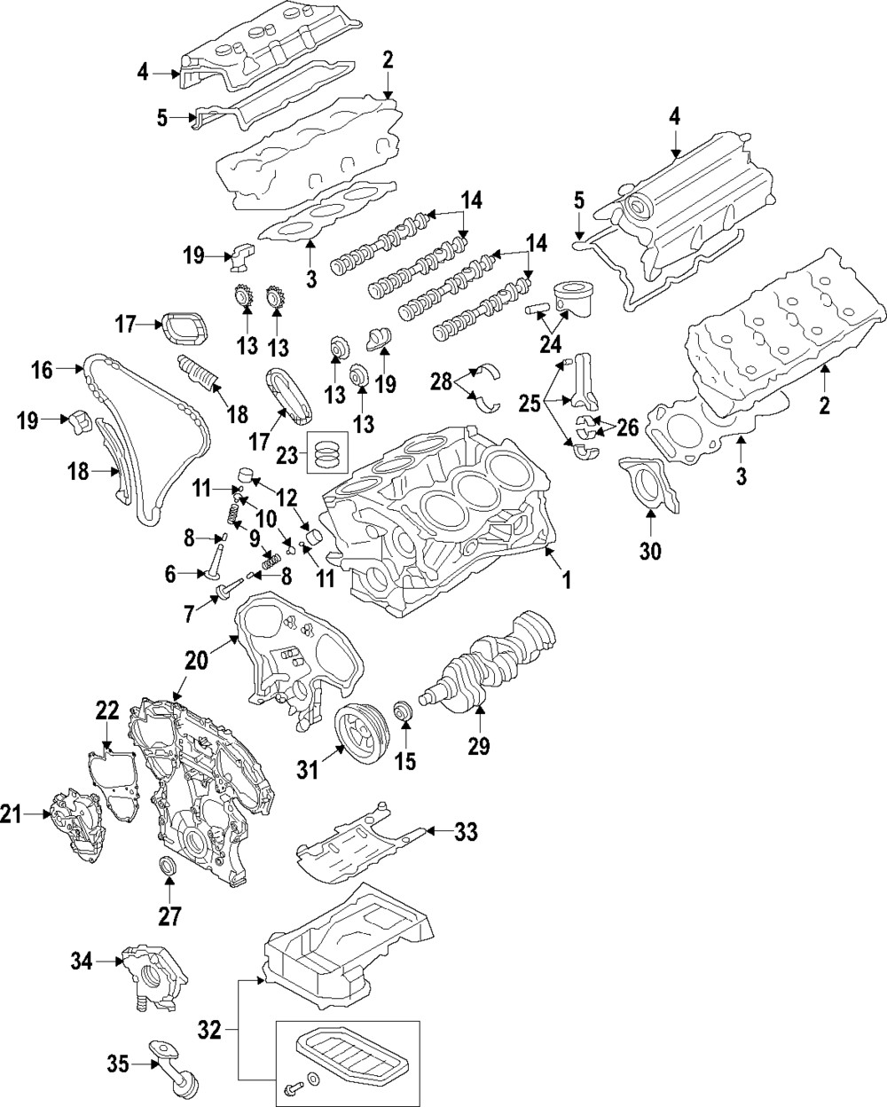 Genuine Nissan Cylinder Block 11000-EY37B