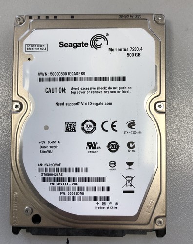 HDD 500GB 7200 RPM SATA 2,5" Preis pro 1 Stück