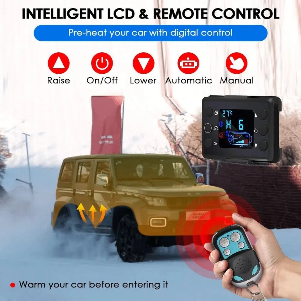 Chauffage Diesel 8kw 12v 24v Stationnement Air Chaud Voiture Camion Camping Car - Photo 4/4