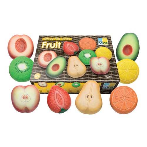Piedras de juego sensoriales de puerta amarilla: fruta - 8 piezas - Imagen 7 de 7