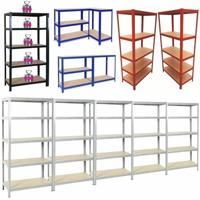 6 Size Heavy Duty Shelf Garage Steel Metal Storage 5 Level Adjustable Shelf