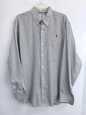 Cutter & Buck UM Miami Hurricanes Logo Button Up Shirt Men’s XL Long Sleeve