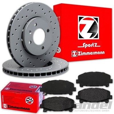 Zimmermann SPORT BREMSSCHEIBEN 320mm + BELÄGE VORNE für HONDA ACCORD 8 CU CW
