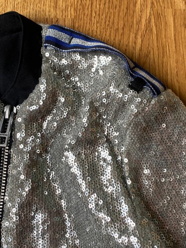 Chaqueta de lentejuelas plateadas para niñas ZADIG & VOLTAIRE talla 10-138 - Imagen 5 de 13