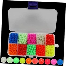 Fishing Beads Saltwater Freshwater Assortment for Fishing Rigs/Line- Glow Mix 