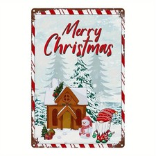 Metal Christmas Sign Aluminum 8x12 Funny Marry Christmas Wall Decor