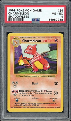 Charmeleon (Shadowless) graded PSA 4 for sale on eBay