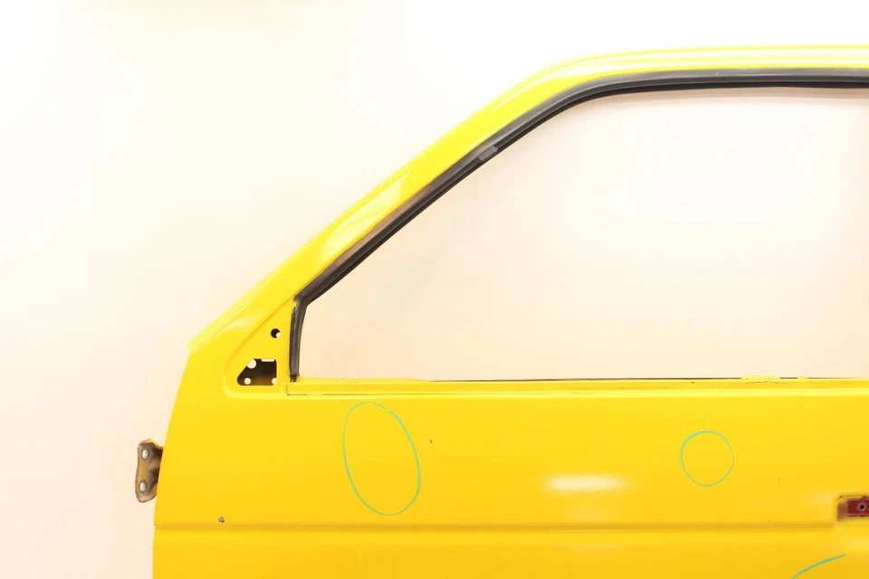 92-93 Nissan Pickup D21 Yellow Driver Left Front Door Shell Assembly - Image 3 of 4