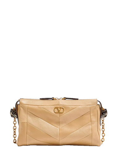 VALENTINO GARAVANI Panthea Beige Leather Crossbody Bag New & Authentic