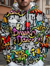 Hip Hop Graffiti 3D All Over Print Hoodie - Adults  Youth