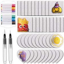 40 Pcs Foam Texture Painting Paper for Crafts, Magical Puffy Paint Kit with 1...
