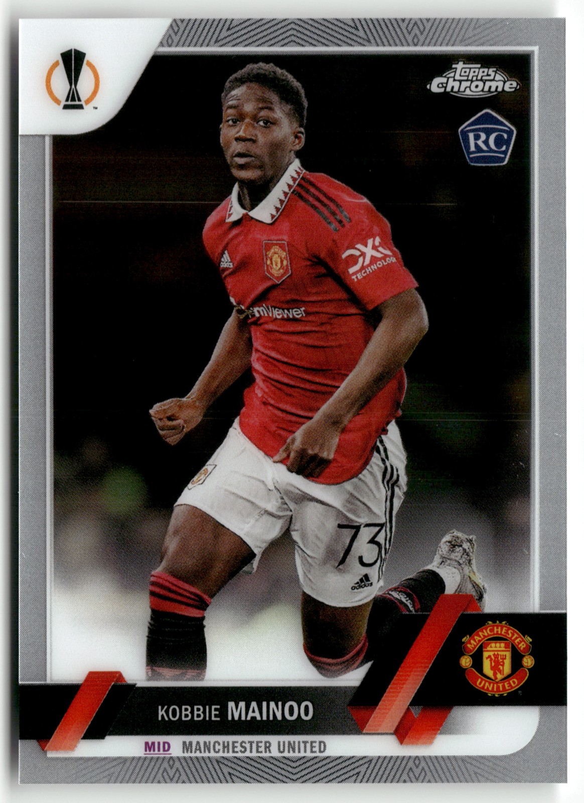 2022-23 Topps Chrome UEFA Club Competitions #118 Kobbie Mainoo RC!