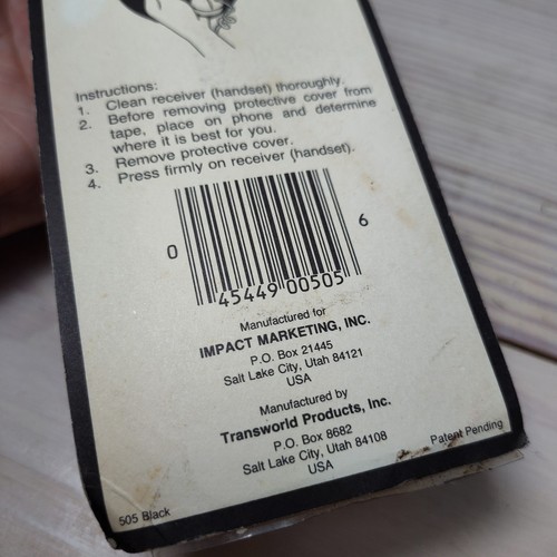 Reposapiés para teléfono manos libres vintage espuma negro auricular EE. UU. descanso suave nuevo - Imagen 5 de 5