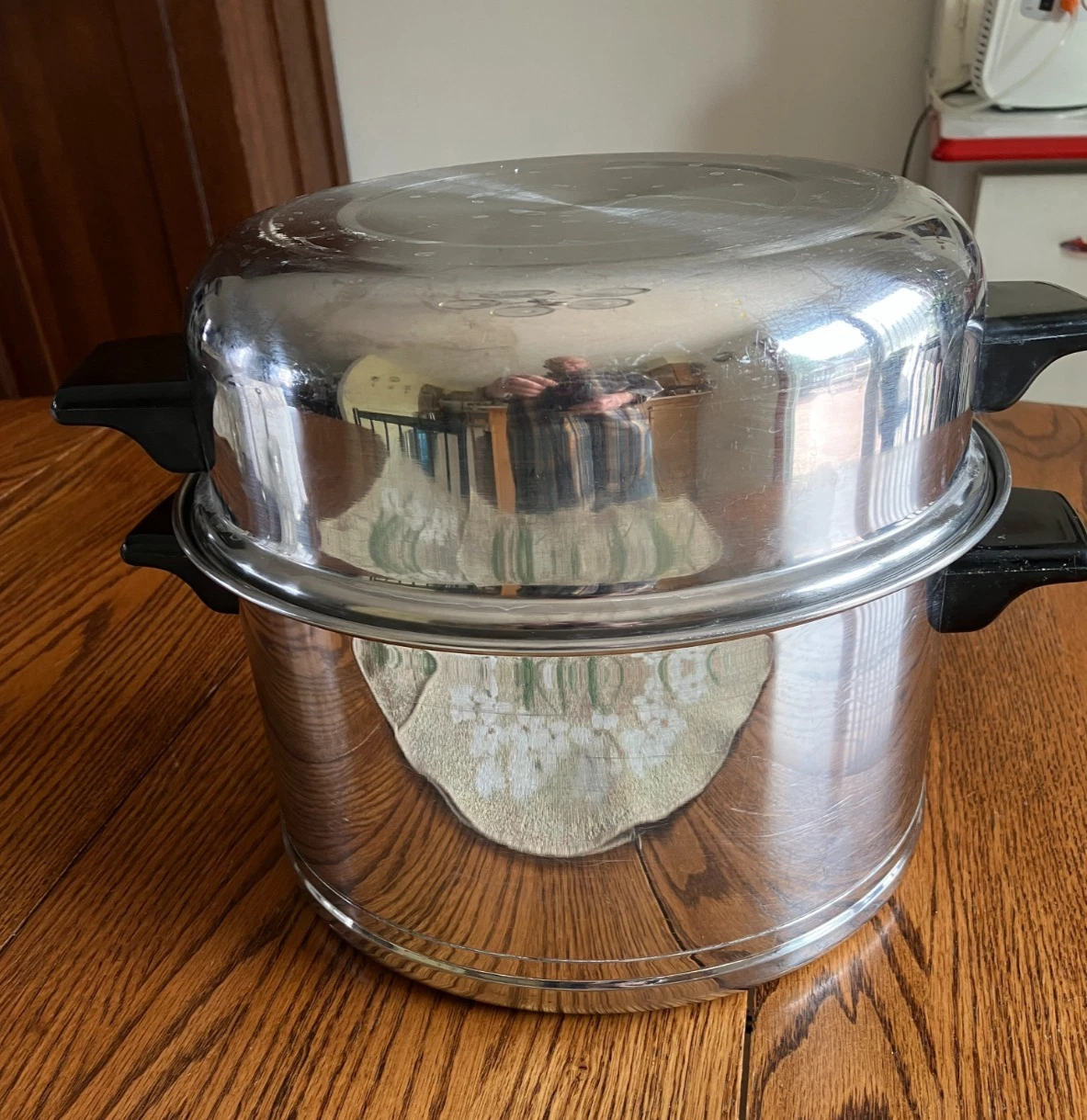 VINTAGE LIFETIME West Bend 6 QUART STOCKPOT 18-8 WITH DOME LID USA