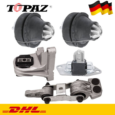 5x Motorhalterung Reparatusatz für Volvo 	S60 I V70 II XC90 I D5 AWD Motorhalter