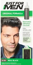 Just for Men H-55 REAL BLACK Hair color Shampoo In green