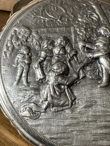 OLD VINTAGE ITALY SILVERED TRINKET BOX MADE BY Silversmith GUIDO GALBIATI - Picture 11 of 12
