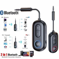 Bluetooth Transmitter Receiver 2-in-1 Wireless Audio Adapter for Airplane Car TV
