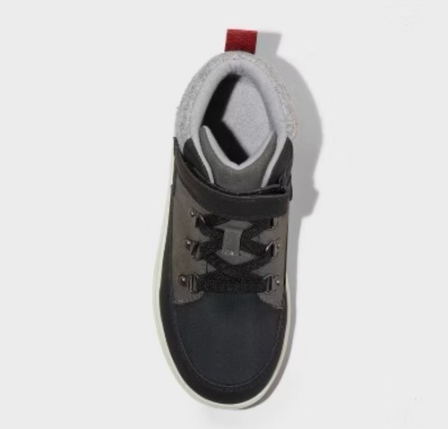 Cat & Jack Kendrick Sneaker Boots size 5 - Black/Gray/Slip-on - NEW - Picture 3 of 12