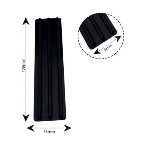 15mm Bridge Packers - Black HIPS Glazing Packers for Easy Leveling of Doors & Wi - Picture 2 of 9