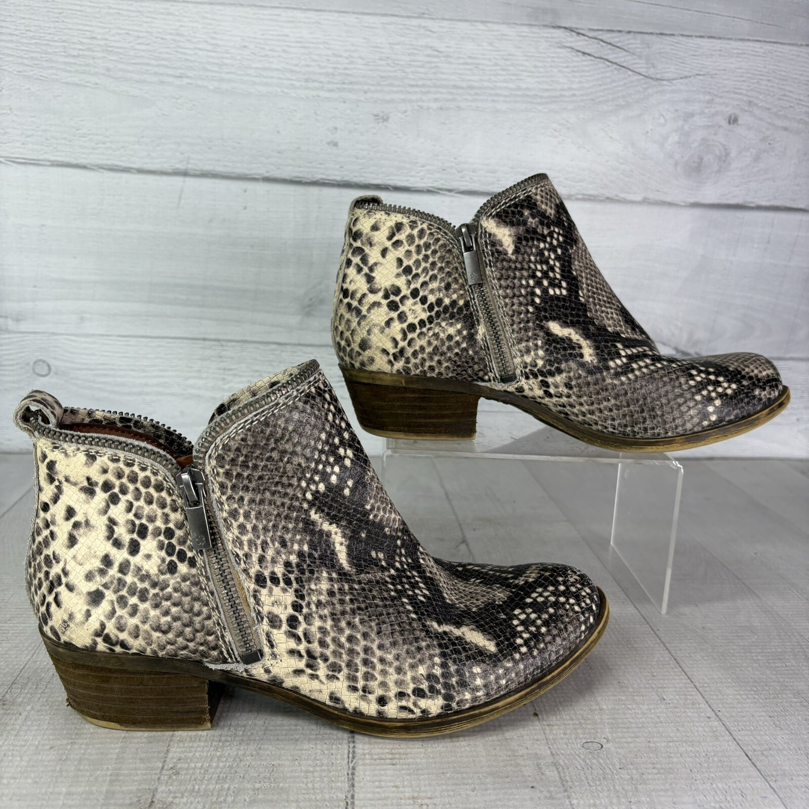 Lucky Brand  BARTALINO Python Snake Double Zip Bo… - image 3