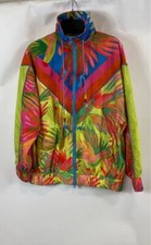 Farm Rio Women's Multicolor Neon Windbreaker- Xs