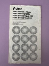 VIVTAR 283 Electronic Flash - Pocket Instructions Manual - Original Vintage