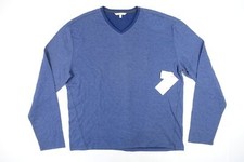 CALVIN KLEIN JEANS CK MEDIEVAL BLUE 2XL SOFT COTTON BLEND VNECK SWEATER MENS NEW
