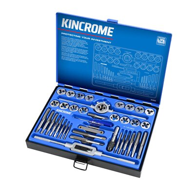 #ad Kincrome 39PC Tap amp; Die Set Imperial Thread Repair 1 4quot; Tap Wrench K12022 AU $145.00