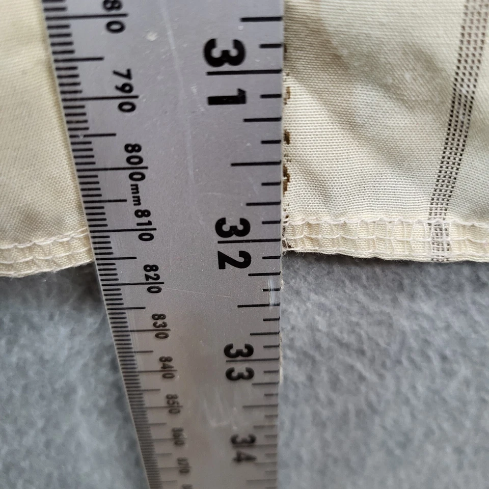 复古 Anchor Blue 男式纽扣衬衫 XL 黄色条纹 Y2K 长袖 — 第 2/4 张图片