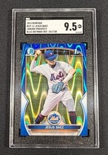 Jesus Baez 2023 1st Bowman Chrome #/150 BLUE RAYWAVE REFRACTOR SGC 9.5 #BCP-12