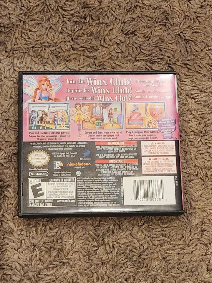 Nintendo DS Winx Club Magical Fairy Party con estuche y manual  Foto 4 de 4