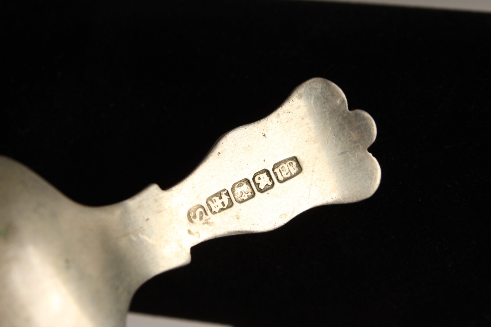 FOLK ART Georgian / Victorian Tea Caddy Spoon Hallmarked Hand Engraved STUNNING