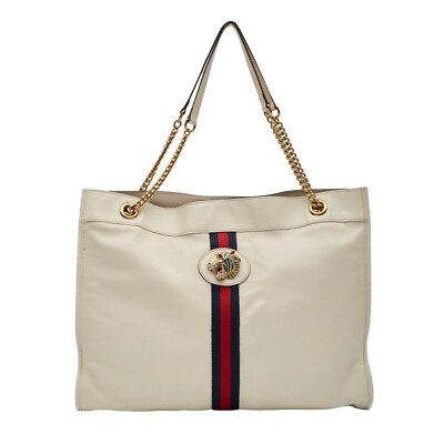 Gucci Rajah Leather Shoulder Bag in White Rajah leather handbag Gucci White in Leather - 51265788 main image 4