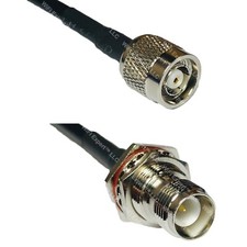 RFC240UF RP-TNC MALE to RP-TNC FEMALE BULKHEAD RF Cable FAST-SHIP LOT