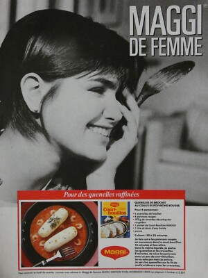 PRESSEWERBUNG 1988 MAGGI DE FEMME KURZE BRÜHE FÜR RAFFINIERTE QUENELLES