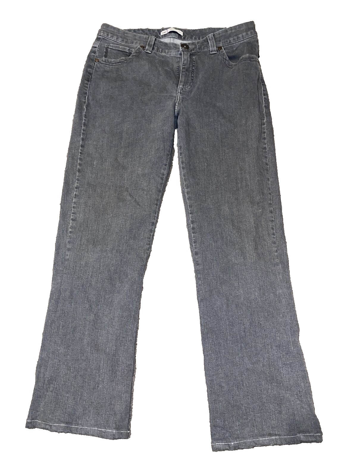 Lee Jeans Womens Size 10 Petite Slender Secret Lower On The Waist Gray Denim!