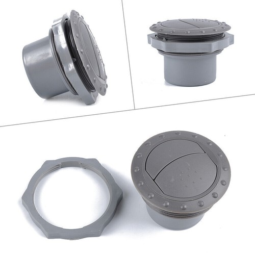 2x Vent Air Outlet Rotating Round Ceiling Replace Grey FOR Car RV Bus