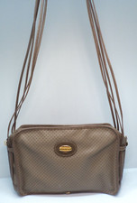 Vintage Paolo Gucci Crossbody Shoulder Bag Purse, Tan - 10" x 7.5" x 3"