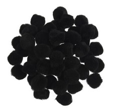 Trimits Pom Poms 1.3cm Black - Pack of 100